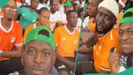 AFCON 2023: Nigerian man who sat with Ivory Coast supporters taunts them in funny video: "Losers"