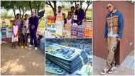 David Deuces: Inna Real Life CEO presents food items and GH¢6k to blind mom of 3, photos stir emotions