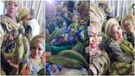 It's better than jotter: Massive reactions trail video of Lagos party guests receiving plantain as souvenir