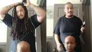Father shaves dreadlocks in support of young son battling cancer