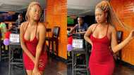 Man caught on camera eyeing another beautiful lady whilst his lover was feeding him