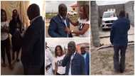 Sweet moment: Dad sheds tears as his 2 daughters surprise him with new car, emotional video pops up