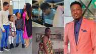 Asamoah Gyan's 1st son grows big and tall with moustache just like his dad, video of him and siblings wows fans