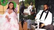 Buy boxer shorts for him -Fans advises Abena Moet over husband's wardrobe malfunction