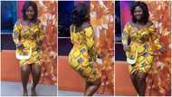Pretty Ghanaian presenter joins Buga challenge; shakes her shapely figure in video; peeps go gaga