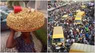 Talented groundnut seller's beautiful arrangement wins her massive praise online