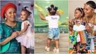 Funny video drops as McBrown's daughter falls flat while walking in her mom's big shoe