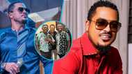 Van Vicker spotted with Prince David Osei, Agya Koo, Kwaku Manu, others on set, fans react