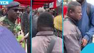 Soldier disciplines man for overhyping Kwaku Oteng at state funeral, Video trends
