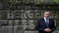 Israeli president retraces father's footsteps at Nazi camp
