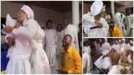 Church members hold lady, prevent her from leaving premises after man pulled a surprise proposal on her