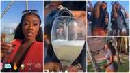 Hajia Bintu: TikToker Chills On Luxury Boat Cruise With Friends At Plush Resort