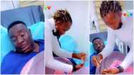 Mr. Ibu diagnosed with serious health problem; video of wife caring for him on sickbed breaks hearts
