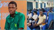 Prempeh College NSMQ star gains admission to study medicine at KNUST, photo of him on campus trends