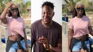 Adwoa Frimpong: Medikal's kid sister flaunts rapper's new mansion in beautiful photos