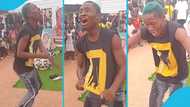 Agado Waakye spotted dancing at a funeral by the roadside, Ghanaians raise concern