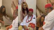 Respectful Jackie Appiah kneels before legendary Pete Edochie as they meet in Nigeria, video warms hearts