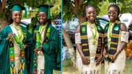 Ghanaian twins celebrate after graduating from the same university: "The tassel was worth the hassle"