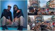 Mammoth crowd storm the streets in Sierra Leone as PSquare make first joint appearance after reunion