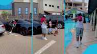 Keche Andrew Takes His Two Kids For Swimming Lessons, Drives Them In Expensive Car