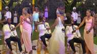 Drama unfolds as groom is blindfolded & asked to find his bride among many ladies