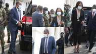 Photos of Jean Mensa's husband pop up as he appears at the Supreme Court to support her