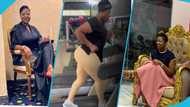 Portia Asare rocks tight outfit and flaunts her backside on treadmill