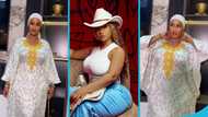 Hajia4Reall melts hearts, dazzles in oversized dress and scarf for Eid festivities