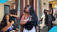 Ghanaian lady braids her hair for GH¢3.5K, delights in video: "It's giving soft life energy"