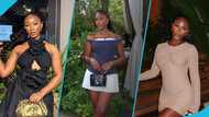 Ghanaian influencer Gisela Amponsah goes viral with her stylish polka dot mini dress and flawless makeup
