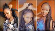 Lady makes her hair by herself without help in video, many react