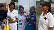 Michy's fun fruit juice sale by the roadside takes a turn when an old man called her Mrs Shatta, video