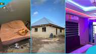 Ghanaian man rejoices as he builds 3-bedroom house with GH¢250k, flaunts it in video
