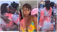 Funny Face's baby mama flaunts curves, dances and passionately hugs a man in a new skit