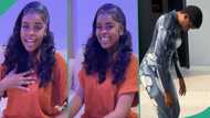 Lady who behaves like AI robot melts hearts as she appears in different dress: "She is pretty"