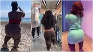 Shapely small-sized lady shakes her curvy backside in video; peeps drool over her moves