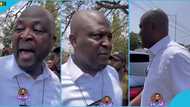 Ibrahim Mahama scolds mourner at funeral service of John Dumelo's late father, video