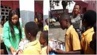 Ghanaian lady & team donate items to 1,000 students to mark her 33rd birthday