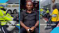 German police officer scolds Appiah Stadium for 'misbehaving' on the street, video