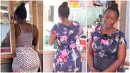 Celestina Etornam: Curvy GH woman who sells 'gob3' at Dansoman reveals men travel from far to buy from her