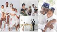 Family photos of man, his wife and their 3 kids slaying in native attire pop up; stir massive reactions