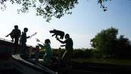Indonesian uses puppets to teach threat to world's rarest rhinos