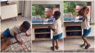 Little boy jumps for joy, screams and hugs air after seeing his dad speaking on TV, video warms hearts