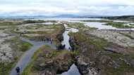 'Incredible' icy dip between two continents in Iceland