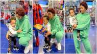 Fans gush over actress Regina Daniels and her son Munir as they go shopping for toys in london