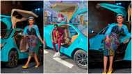 Nana Ama McBrown shows support, models for young man who built his own car