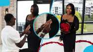 Romantic gesture: Ghanaian footballer propose to US girlfriend in Romeo & Juliet style (Photos)