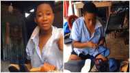 Pretty female shoemaker appeals to Ghanaians to buy from her in emotional video, peeps respond