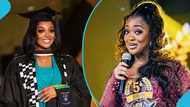 Jackie Appiah looks gorgeous in a stylish gown to receive the “Les Stars à l’Honneur” Award in Burkina Faso