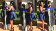 "Congratulations mama": University graduate removes her graduation gown and wears mum, video emerges